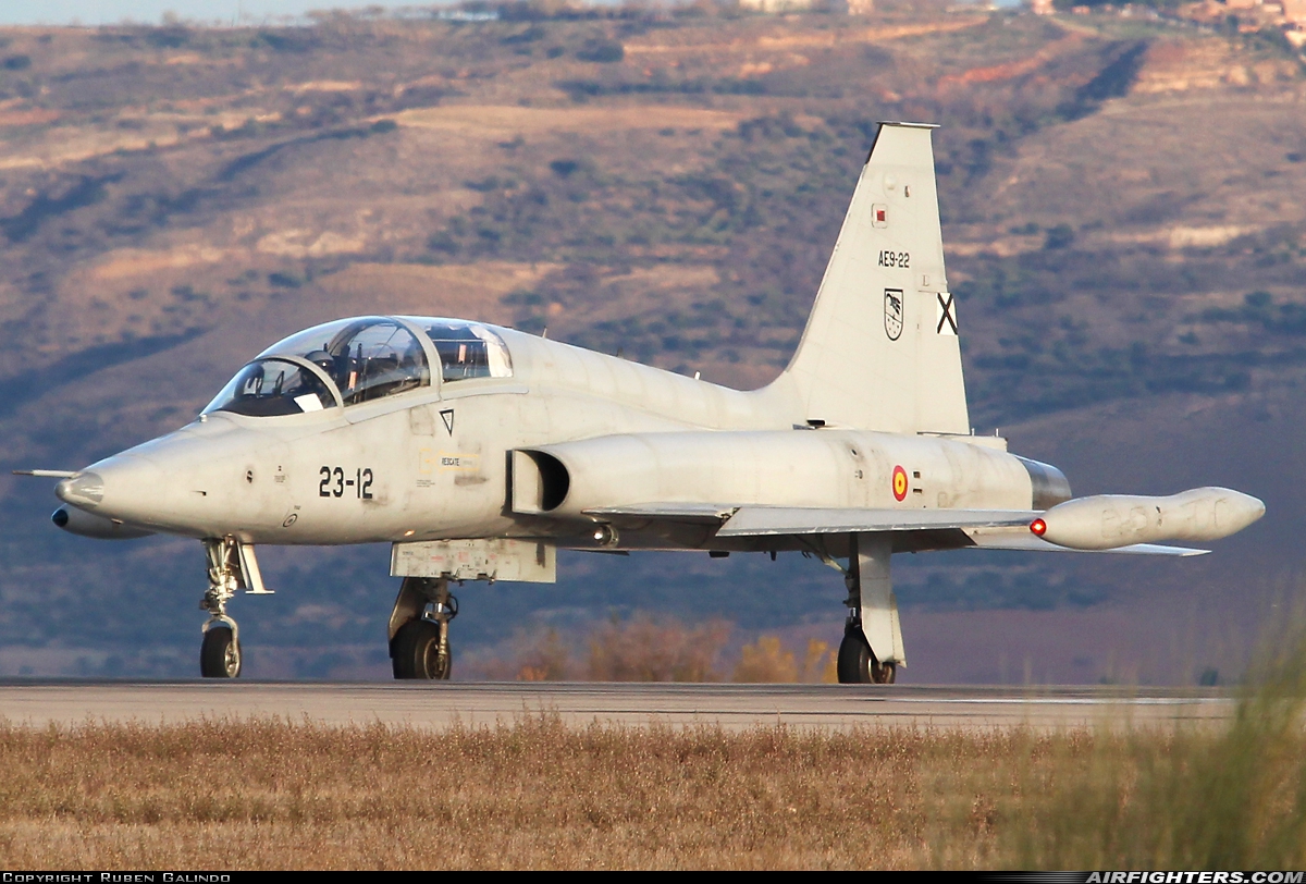 Spain - Air Force Northrop SF-5B Freedom Fighter AE.9-22 at Madrid - Torrejon (TOJ / LETO), Spain