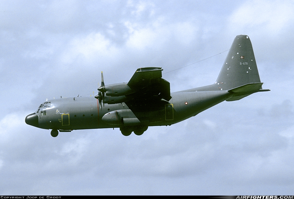 Denmark - Air Force Lockheed C-130H Hercules (L-382) B-678 at Fairford (FFD / EGVA), UK