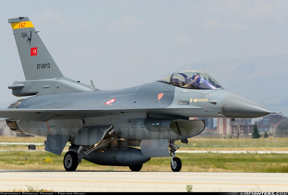 Türkiye - Air Force General Dynamics F-16C Fighting Falcon 87-0013 at Konya (KYA / LTAN), Türkiye