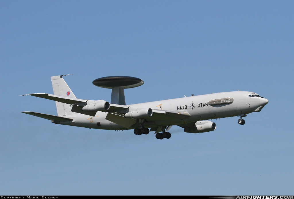 Luxembourg - NATO Boeing E-3A Sentry (707-300) LX-N90445 at Geilenkirchen (GKE / ETNG), Germany