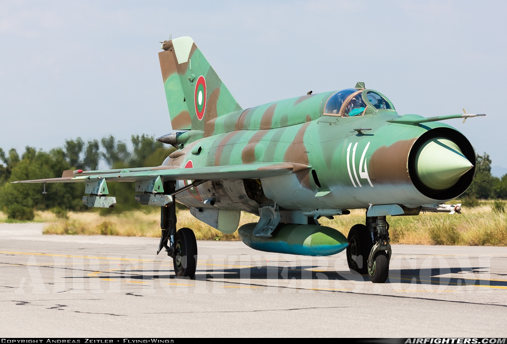 Bulgaria - Air Force Mikoyan-Gurevich MiG-21bis 114 at Graf Ignatievo (LBPG), Bulgaria
