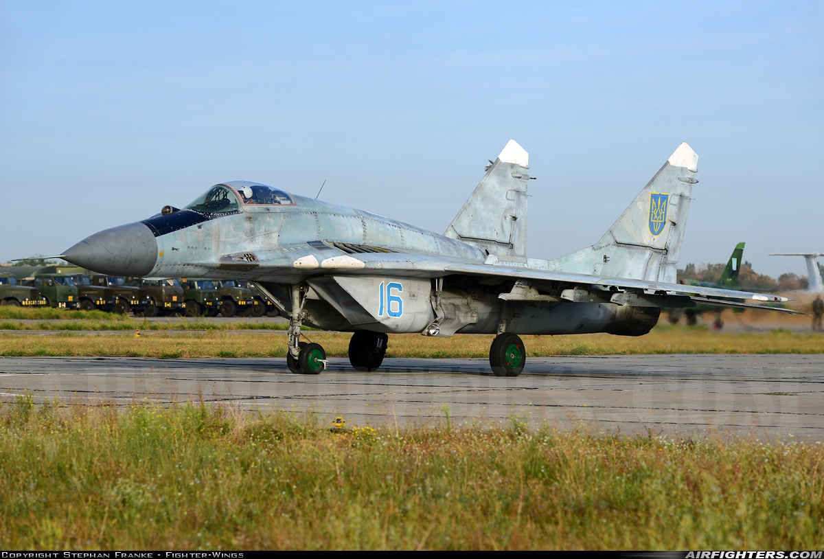Ukraine - Air Force Mikoyan-Gurevich MiG-29 (9.13) 16 BLUE at Nikolayev - Kul'bakino, Ukraine
