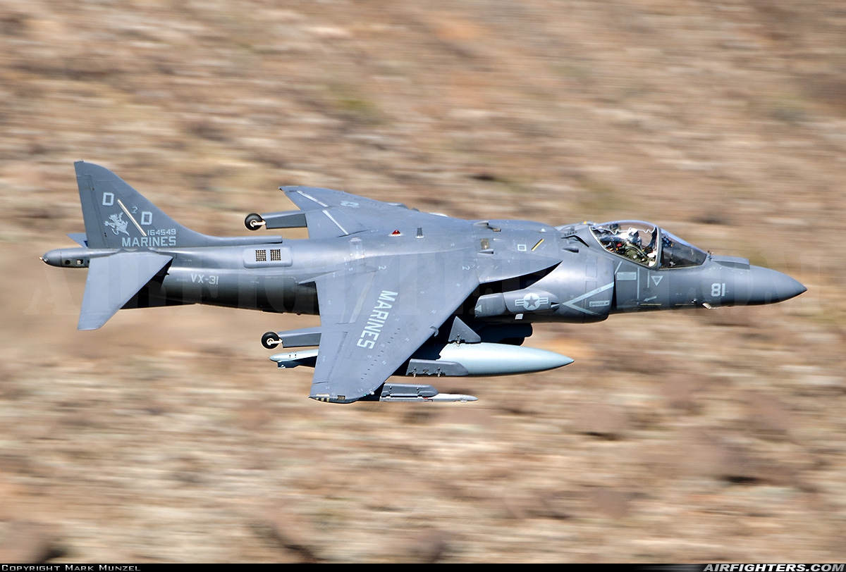 USA - Marines McDonnell Douglas AV-8B+ Harrier ll 164549 at Off-Airport - Rainbow Canyon area, USA