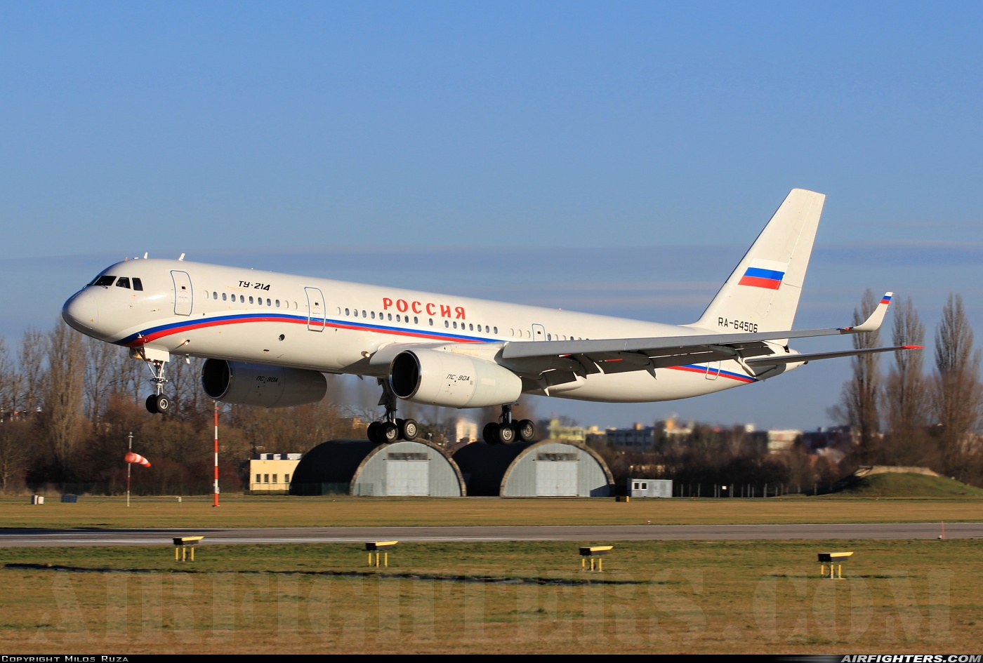 Russia - Russia State Transport Company Tupolev Tu-214 RA-64506 at Pardubice (PED / LKPD), Czech Republic