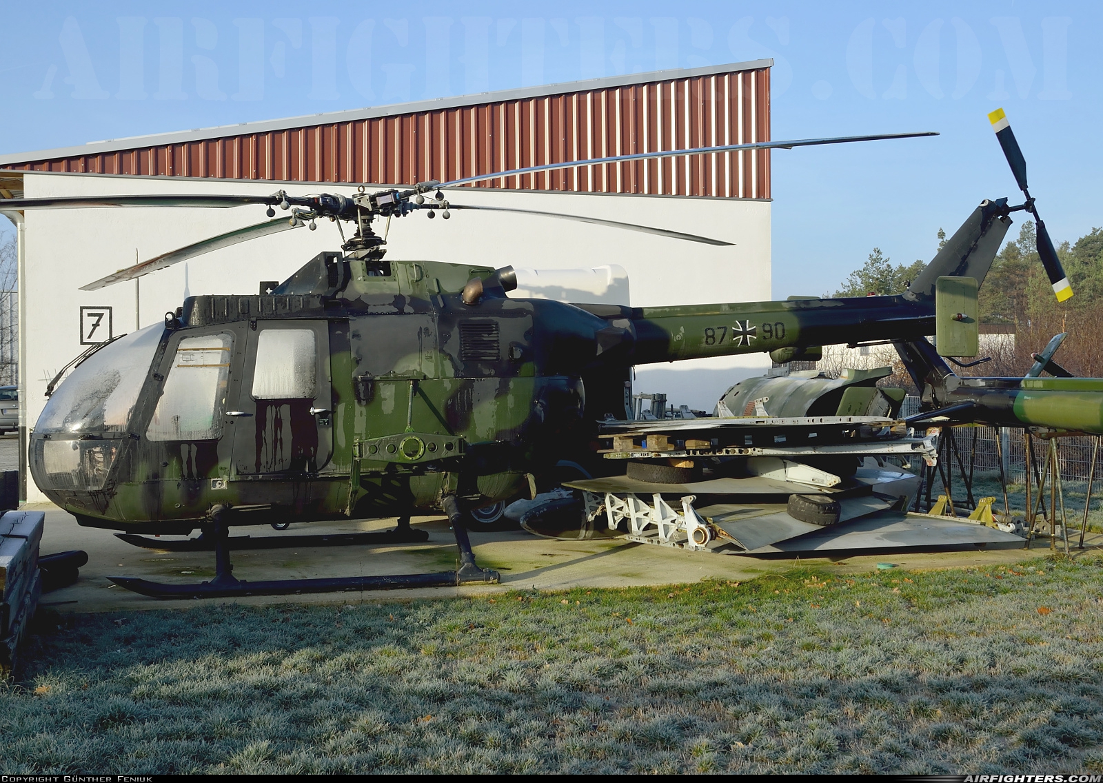 Germany - Army MBB Bo-105P1 87+90 at Off-Airport - Schwabach, Germany