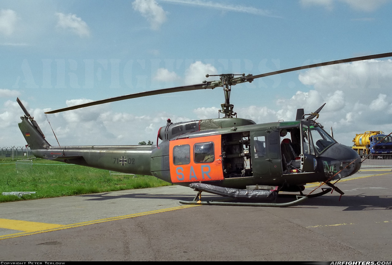 Germany - Air Force Bell UH-1D Iroquois (205) 71+02 at Fairford (FFD / EGVA), UK