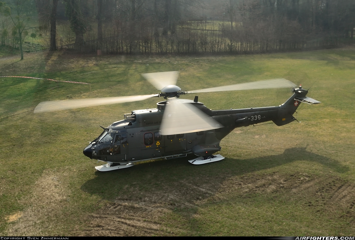 Switzerland - Air Force Aerospatiale AS-532UL Cougar T-338 at Off-Airport - Canton of Fribourg, Switzerland