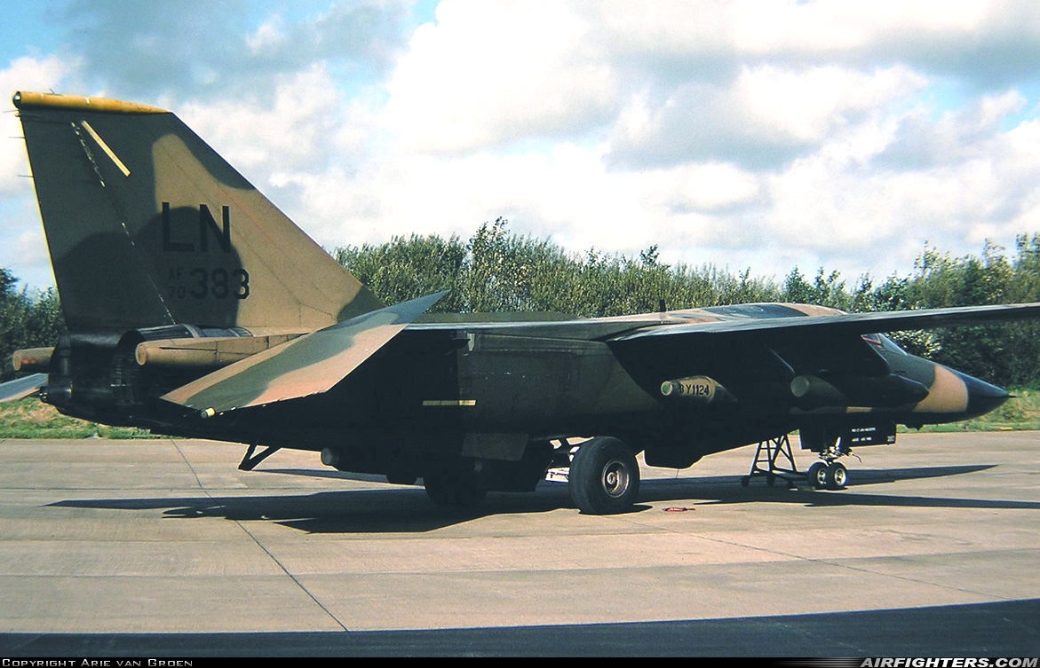 USA - Air Force General Dynamics F-111F Aardvark 70-2383 at Leeuwarden (LWR / EHLW), Netherlands