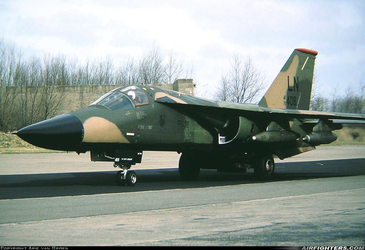 USA - Air Force General Dynamics F-111F Aardvark 70-2408 at Leeuwarden (LWR / EHLW), Netherlands