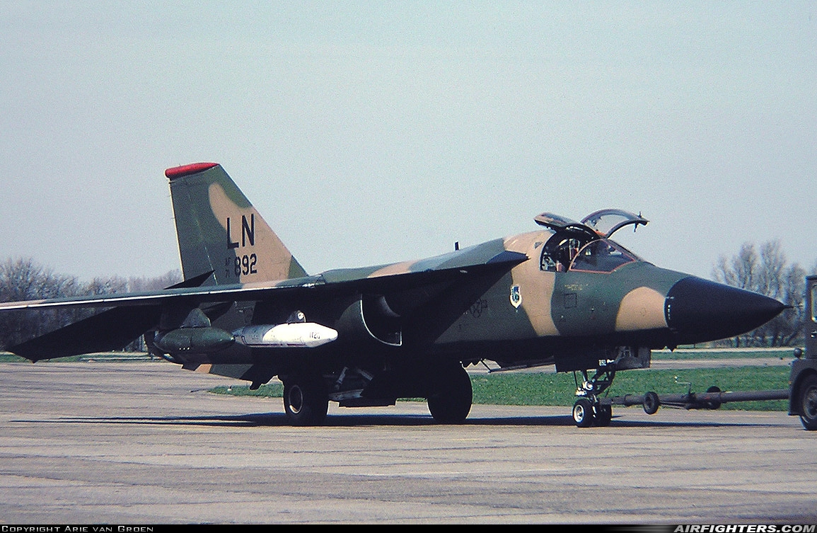 USA - Air Force General Dynamics F-111F Aardvark 71-0892 at Leeuwarden (LWR / EHLW), Netherlands