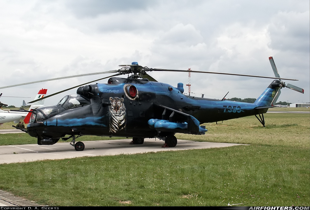Czech Republic - Air Force Mil Mi-35 (Mi-24V) 7353 at Liege (- Bierset) (LGG / EBLG), Belgium