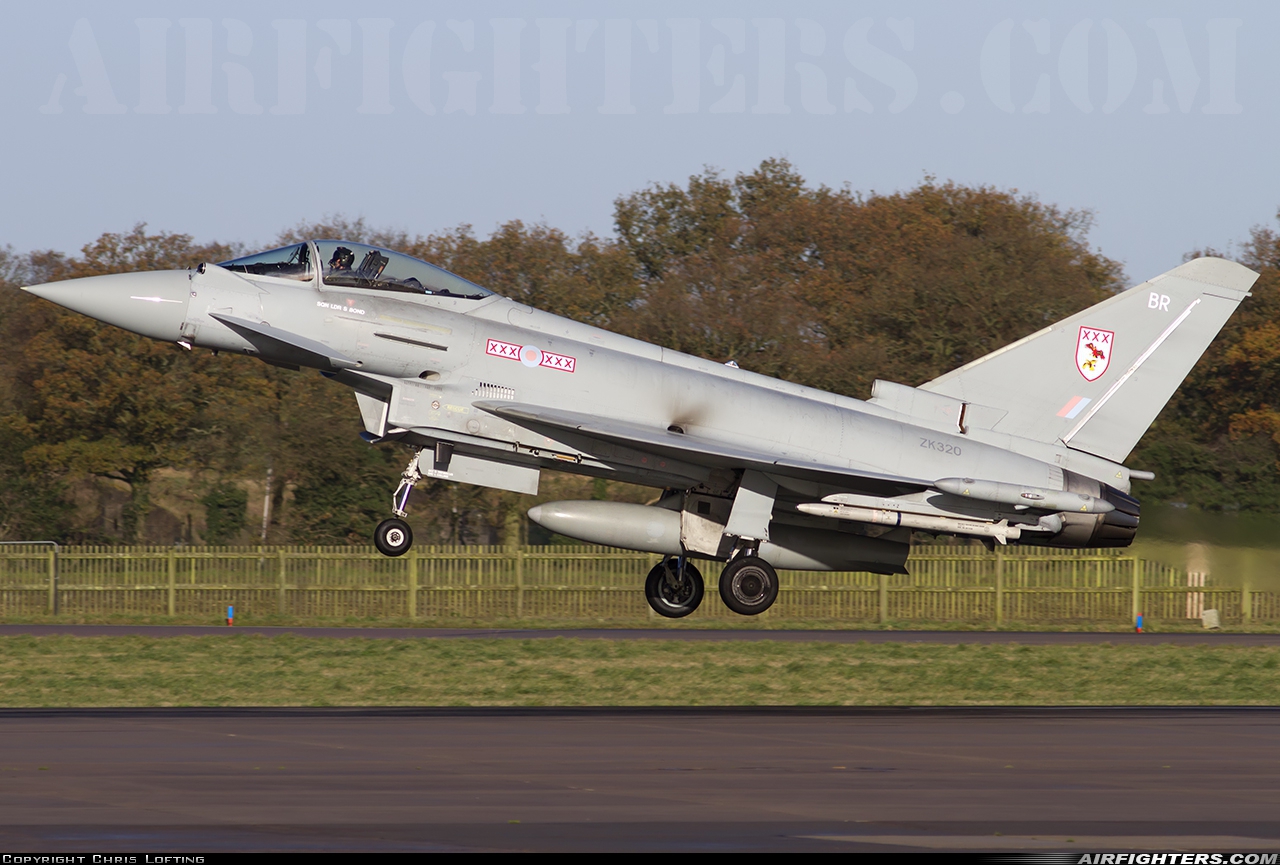 UK - Air Force Eurofighter Typhoon FGR4 ZK320 at Coningsby (EGXC), UK