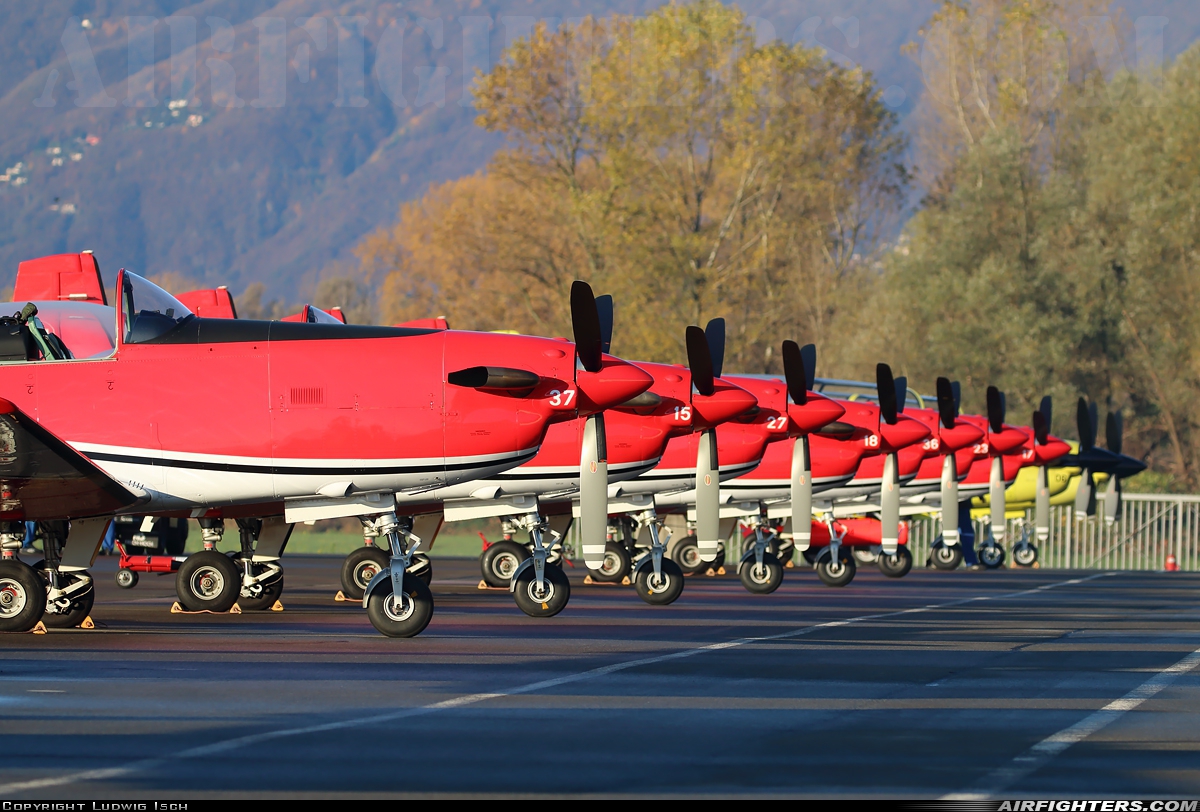 Switzerland - Air Force Pilatus NCPC-7 Turbo Trainer A-937 at Locarno (- Magadino) (LSZL / LSMO), Switzerland