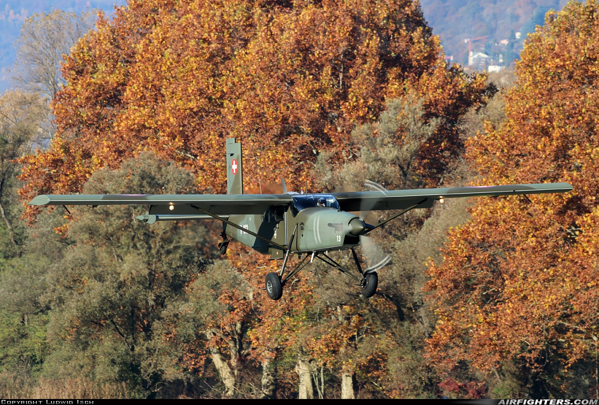 Switzerland - Air Force Pilatus PC-6/B2-H2M-1 Turbo Porter V-613 at Locarno (- Magadino) (LSZL / LSMO), Switzerland