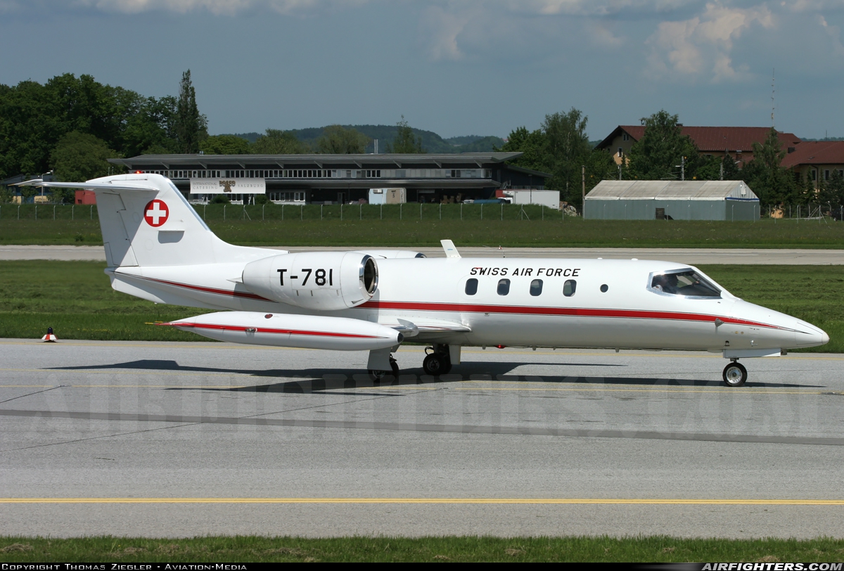 Switzerland - Air Force Learjet 35A T-781 at Salzburg - W.A. Mozart (Maxglan) (SZG / LOWS), Austria
