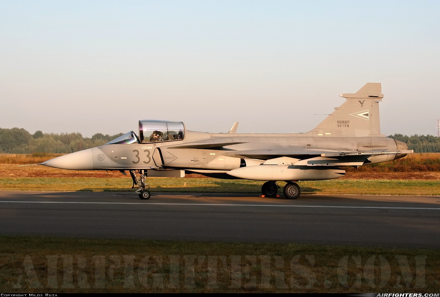 Hungary - Air Force Saab JAS-39C Gripen 33 at Kleine Brogel (EBBL), Belgium