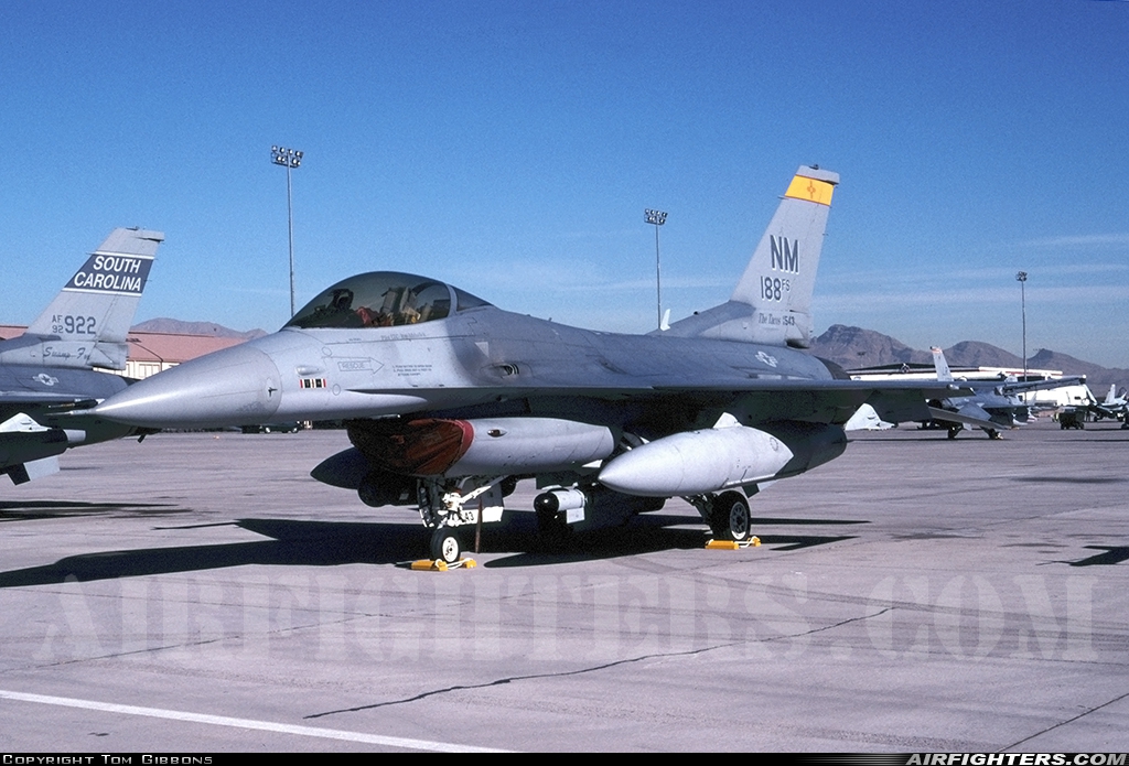 USA - Air Force General Dynamics F-16C Fighting Falcon 88-0543 at Las Vegas - Nellis AFB (LSV / KLSV), USA