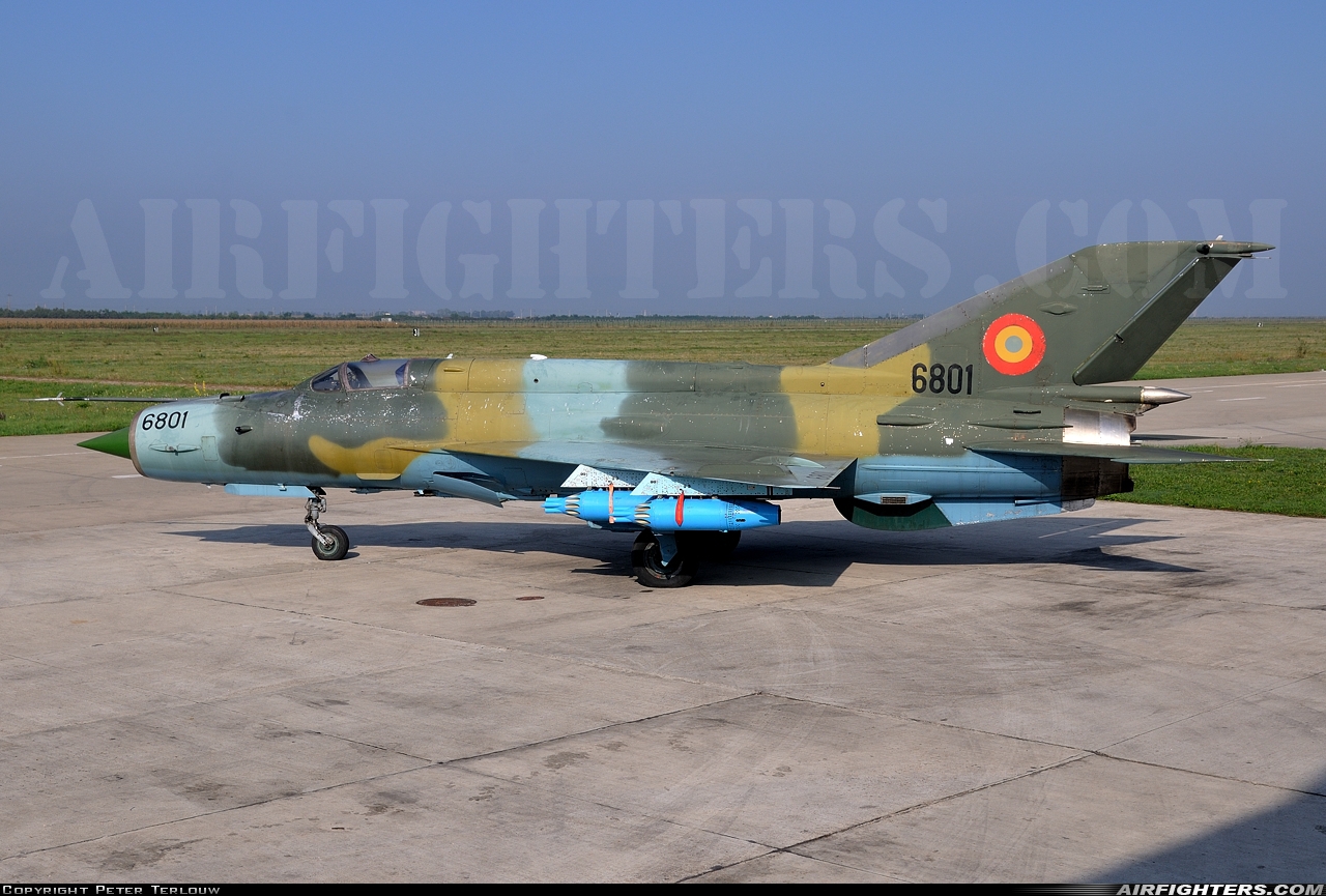Romania - Air Force Mikoyan-Gurevich MiG-21M Lancer A 6801 at Campia Turzii (LRCT), Romania