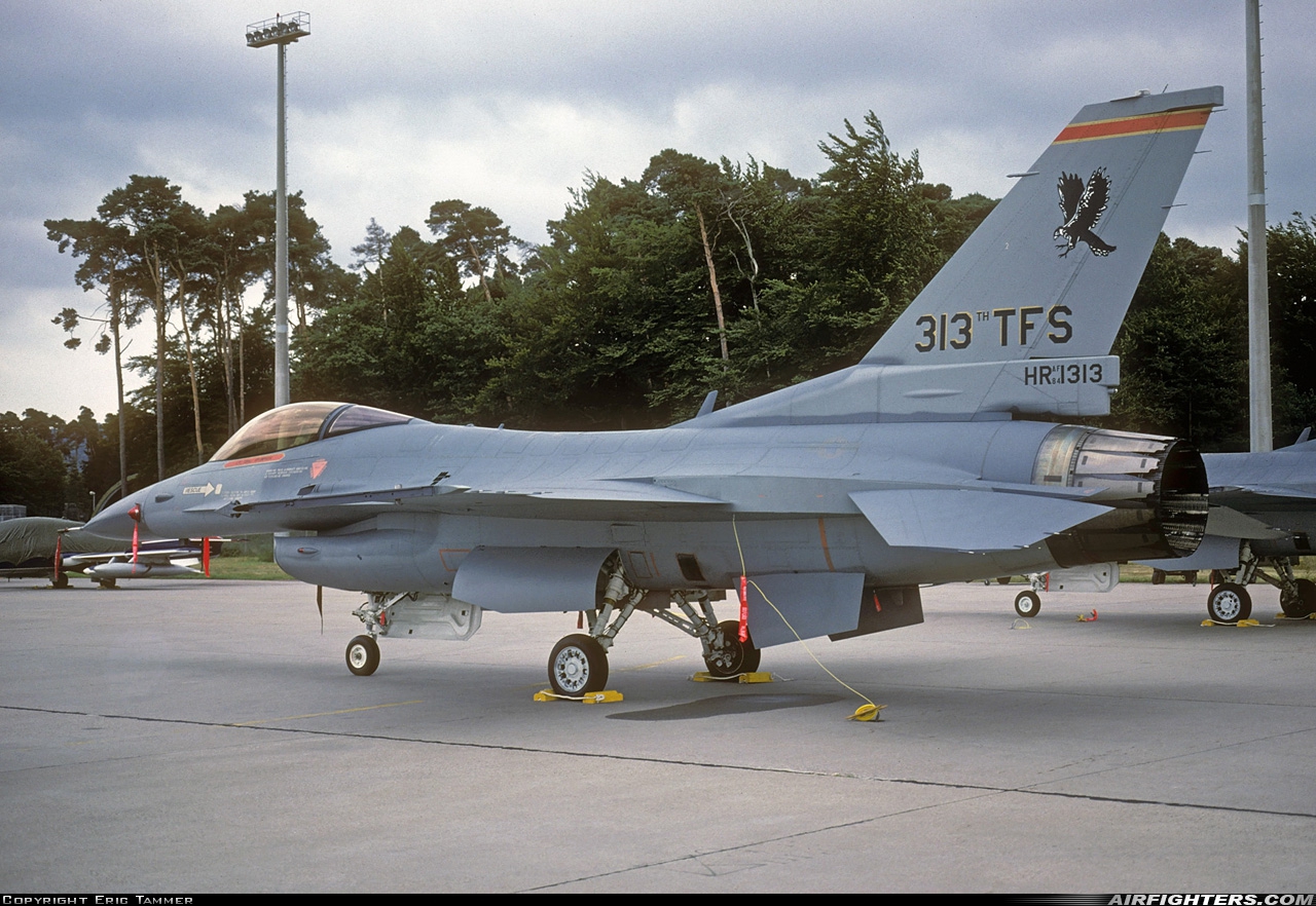 USA - Air Force General Dynamics F-16C Fighting Falcon 84-1313 at Ramstein (- Landstuhl) (RMS / ETAR), Germany