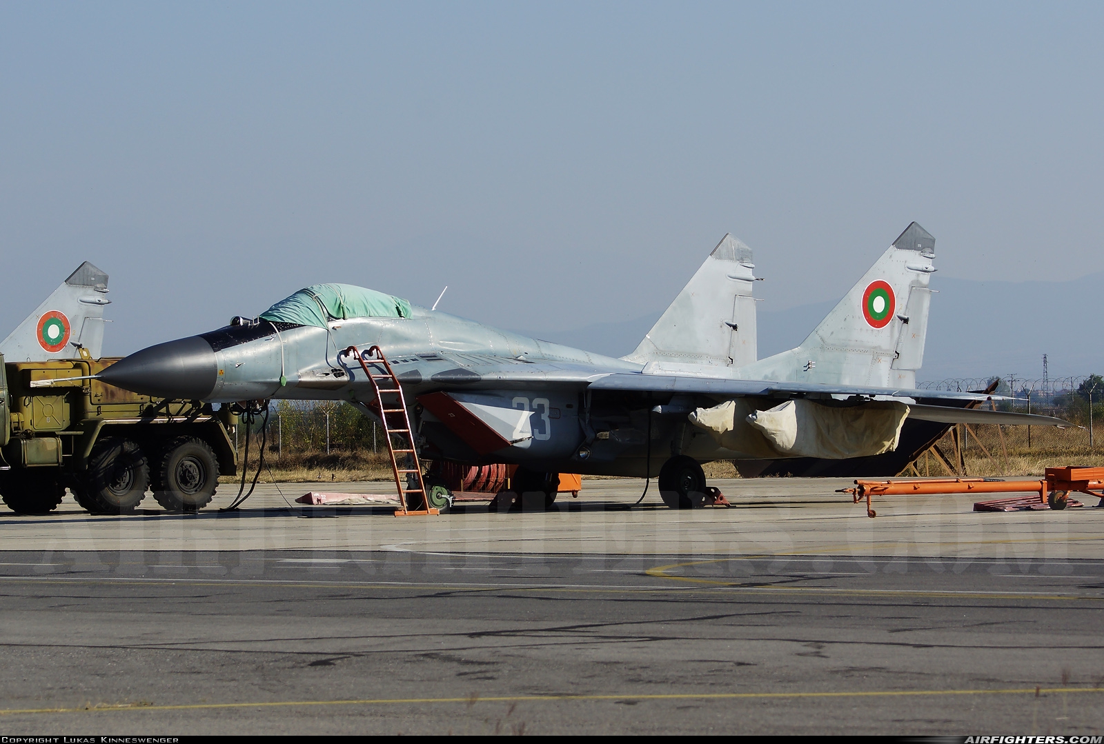 Bulgaria - Air Force Mikoyan-Gurevich MiG-29 (9.12) 23 at Graf Ignatievo (LBPG), Bulgaria