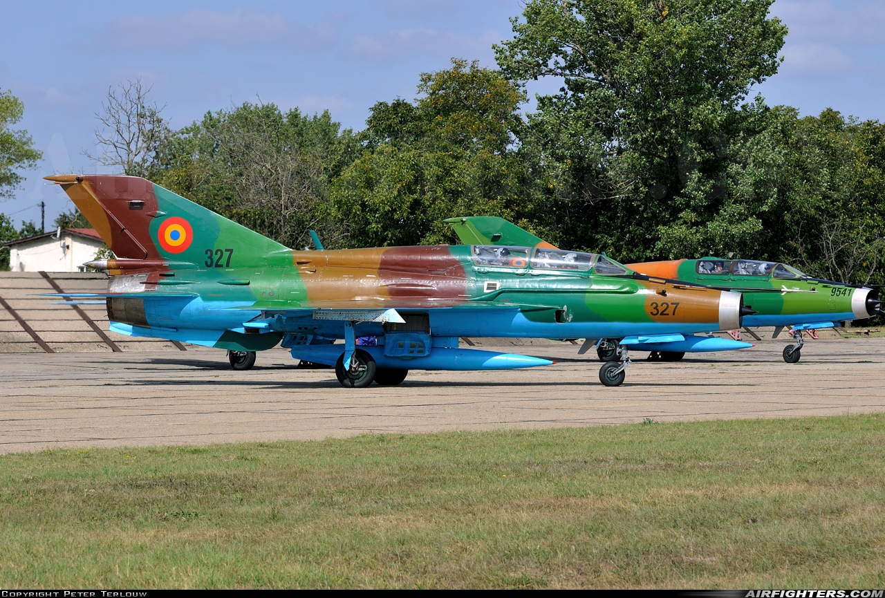 Romania - Air Force Mikoyan-Gurevich MiG-21UM Lancer B 327 at Constanta - Mihail Kogalniceanu (CND / LRCK), Romania
