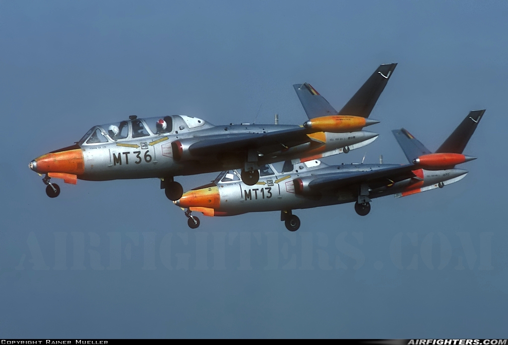 Belgium - Air Force Fouga CM-170R Magister MT36 at Gutersloh (GUT / ETUO), Germany
