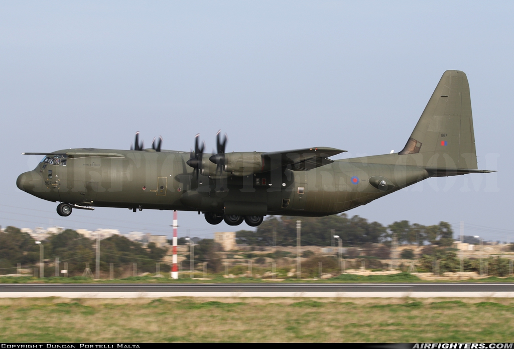 UK - Air Force Lockheed Martin Hercules C4 (C-130J-30 / L-382) ZH867 at Luqa - Malta International (MLA / LMML), Malta