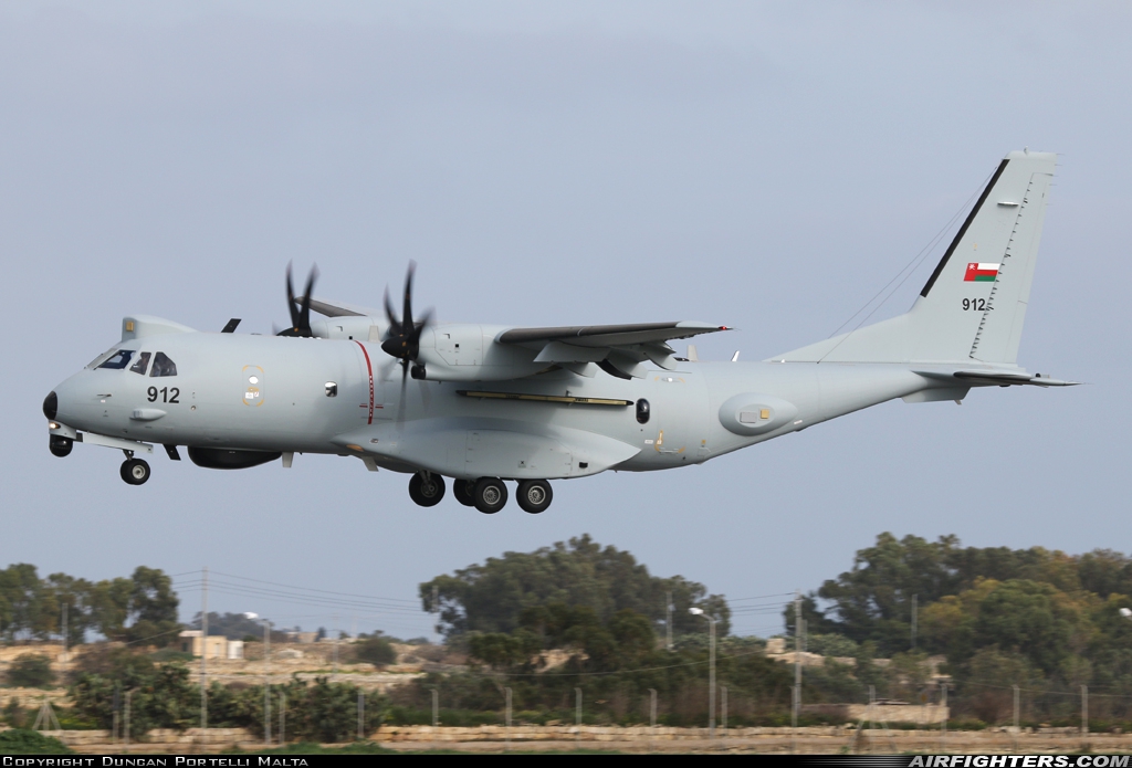 Oman - Air Force CASA C-295MPA Persuader 912 at Luqa - Malta International (MLA / LMML), Malta