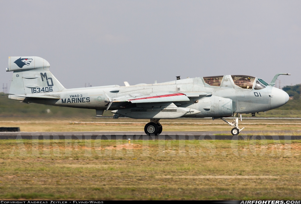 USA - Marines Grumman EA-6B Prowler (G-128) 163406 at Midland (/ Odessa) - Int. (Regional) (MAF / KMAF), USA