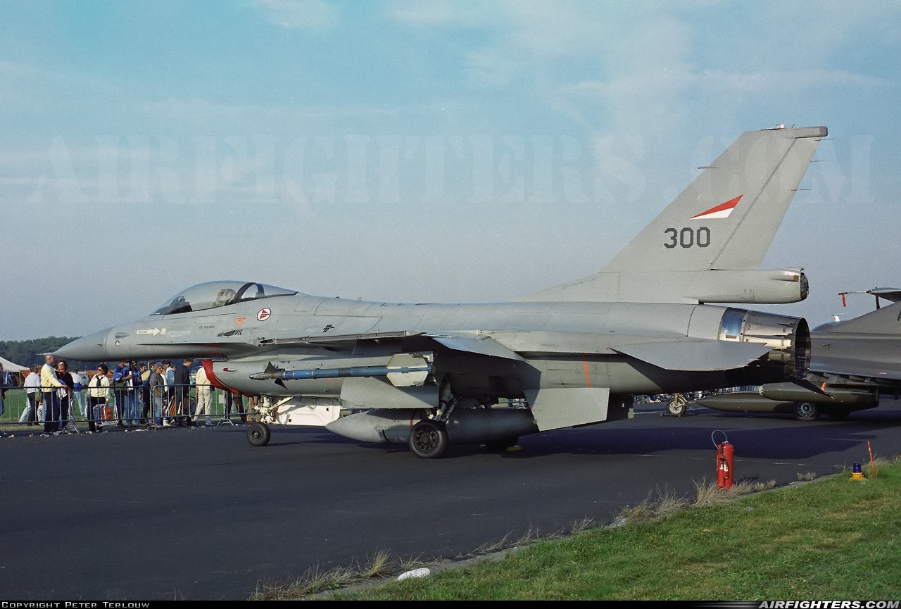 Norway - Air Force General Dynamics F-16A Fighting Falcon 300 at Eindhoven (- Welschap) (EIN / EHEH), Netherlands