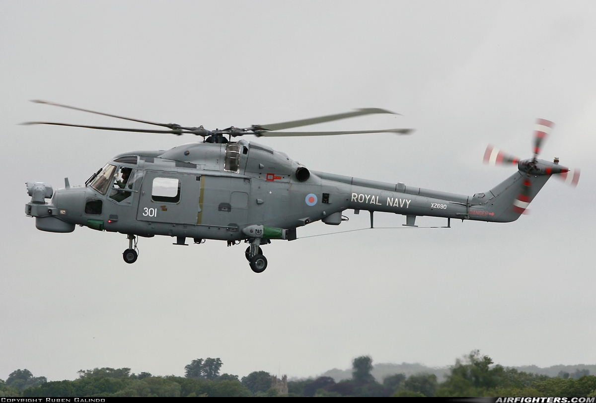 UK - Navy Westland WG-13 Lynx HAS3S XZ690 at Fairford (FFD / EGVA), UK