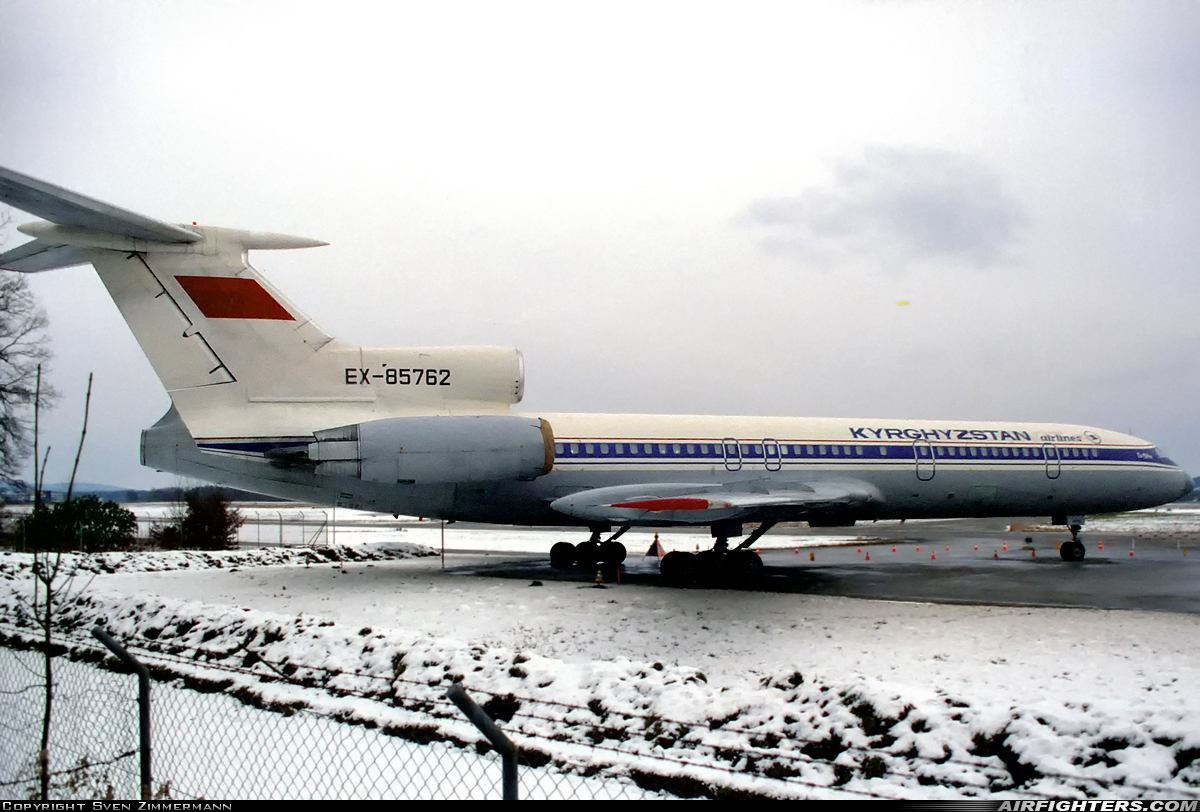 Kyrgyzstan - Government Tupolev Tu-154M EX-85762 at Zurich (- Kloten) (ZRH / LSZH), Switzerland