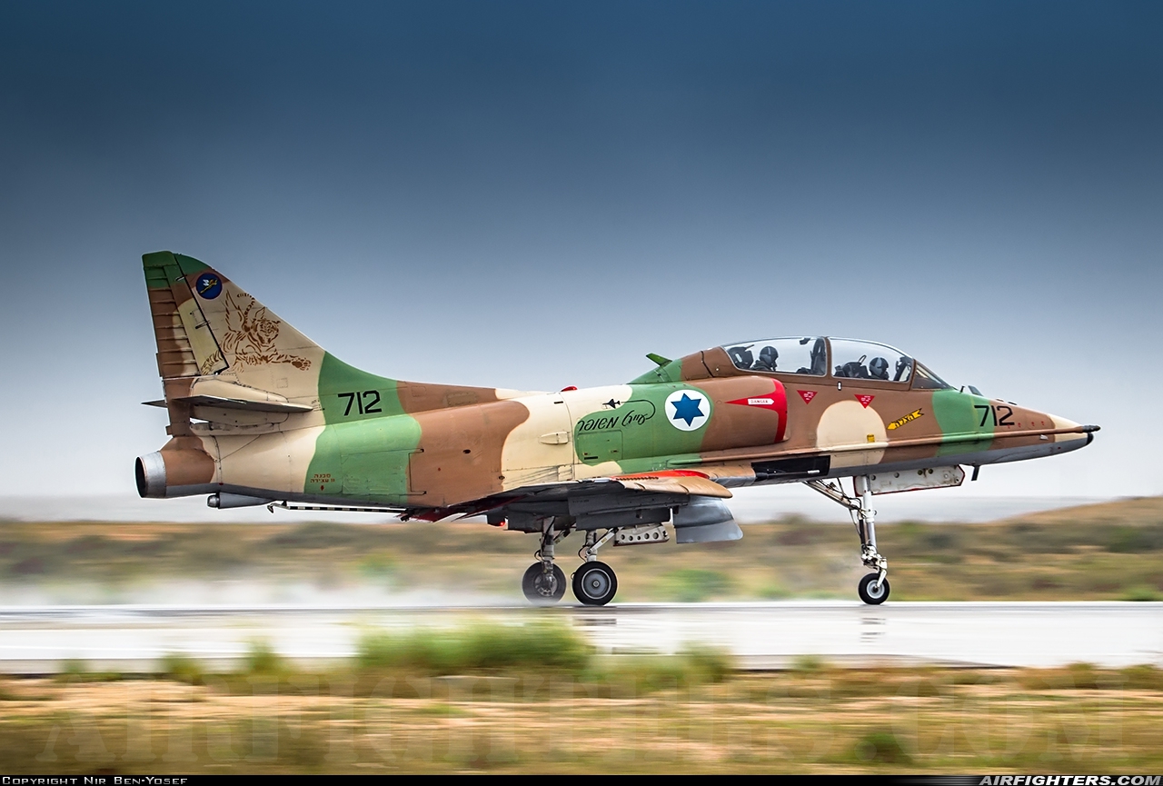 Israel - Air Force Douglas TA-4J AyitM 712 at Beersheba - Hatzerim (LLHB), Israel