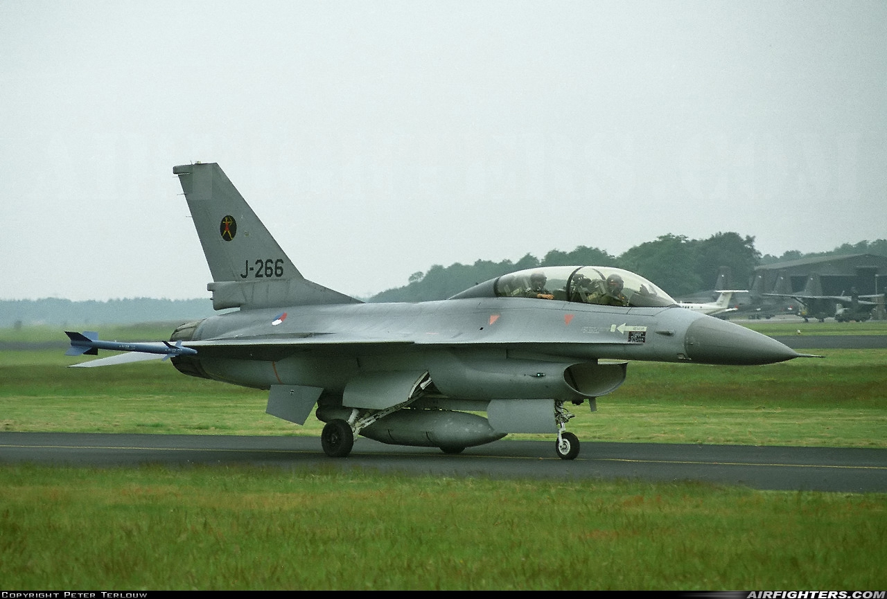 Netherlands - Air Force General Dynamics F-16B Fighting Falcon J-266 at Utrecht - Soesterberg (UTC / EHSB), Netherlands