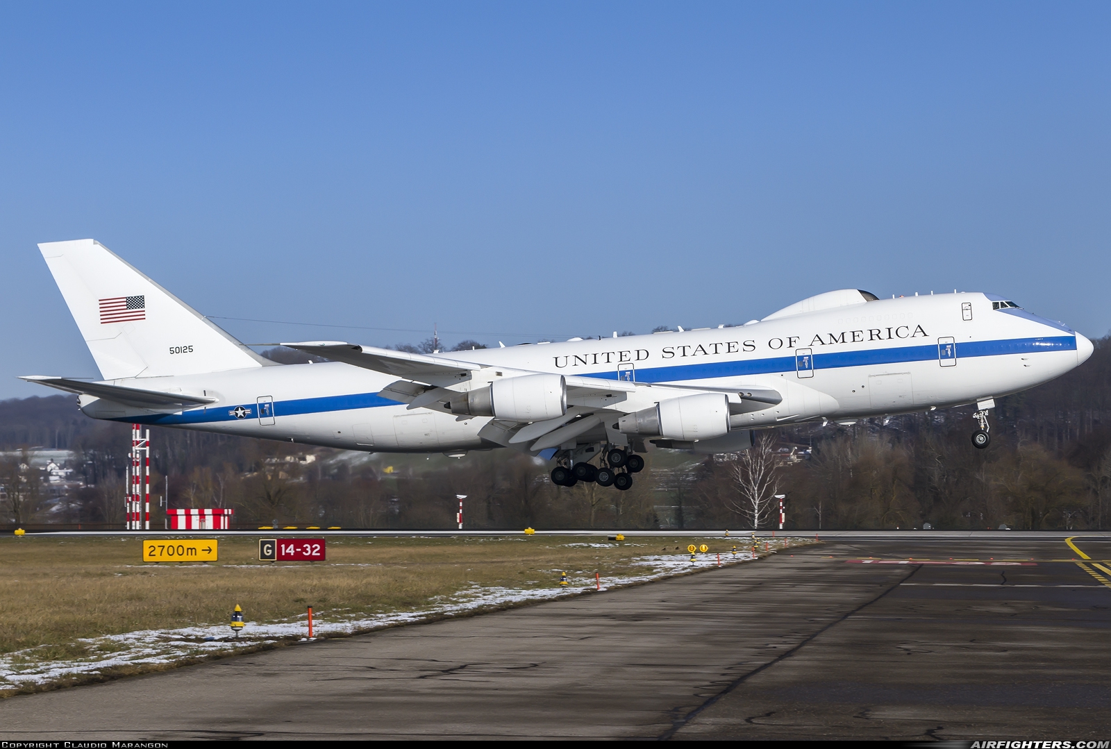 USA - Air Force Boeing E-4B (747-200B) 75-0125 at Zurich (- Kloten) (ZRH / LSZH), Switzerland