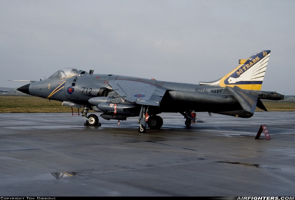 UK - Navy British Aerospace Sea Harrier FRS.1 ZD613 at Lossiemouth (LMO / EGQS), UK