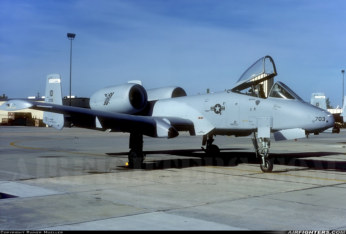 USA - Air Force Fairchild A-10A Thunderbolt II 78-0703 at Boise - Air Terminal / Gowen Field (Municipal) (BOI / KBOI), USA