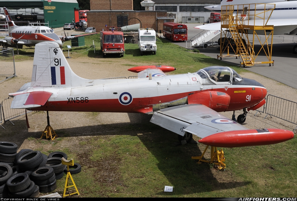 UK - Air Force Hunting Percival P-84 Jet Provost T3A XN586 at Brooklands (EGLB), UK