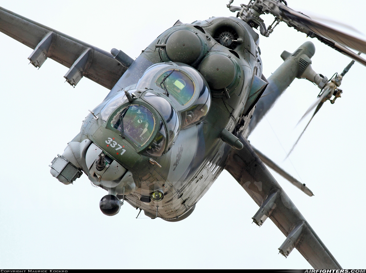 Czech Republic - Air Force Mil Mi-35 (Mi-24V) 3371 at Caslav (LKCV), Czech Republic