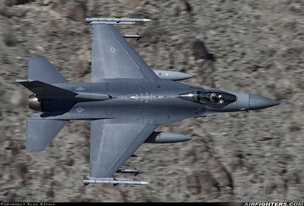 USA - Air Force General Dynamics F-16C Fighting Falcon 89-2064 at Off-Airport - Rainbow Canyon area, USA