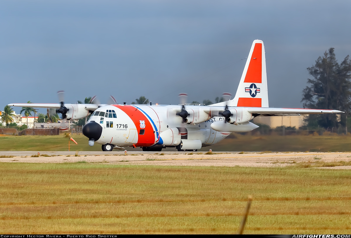 USA - Coast Guard Lockheed HC-130H Hercules (L-382) 1716 at Aguadilla - Raphael Hernandez (Borinquen Field / Ramey AFB) (BQN / TJBQ), Puerto Rico