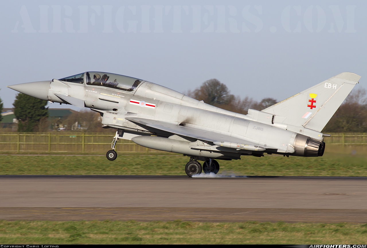 UK - Air Force Eurofighter Typhoon T3 ZJ815 at Coningsby (EGXC), UK