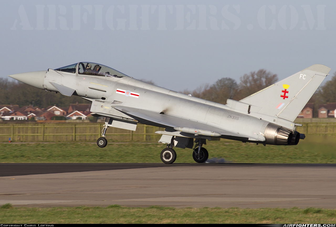 UK - Air Force Eurofighter Typhoon FGR4 ZK335 at Coningsby (EGXC), UK