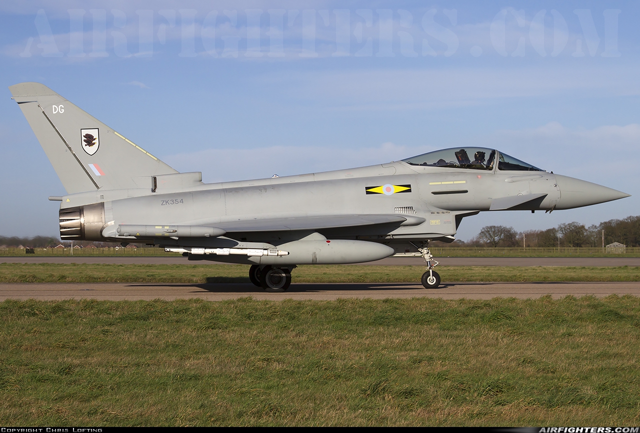 UK - Air Force Eurofighter Typhoon FGR4 ZK354 at Coningsby (EGXC), UK