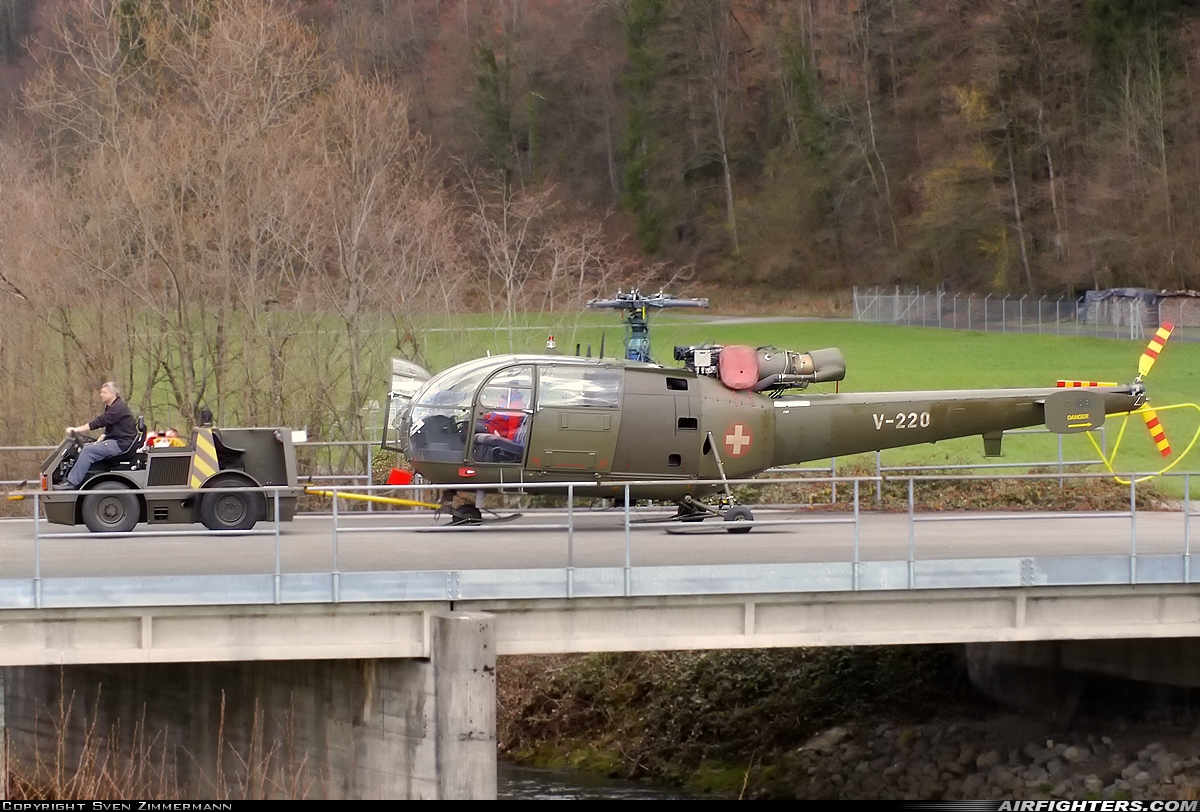 Switzerland - Air Force Aerospatiale SA-316B Alouette III V-220 at Alpnach (LSMA), Switzerland