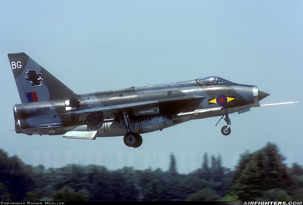 UK - Air Force English Electric Lightning F6 XR769 at Gutersloh (GUT / ETUO), Germany