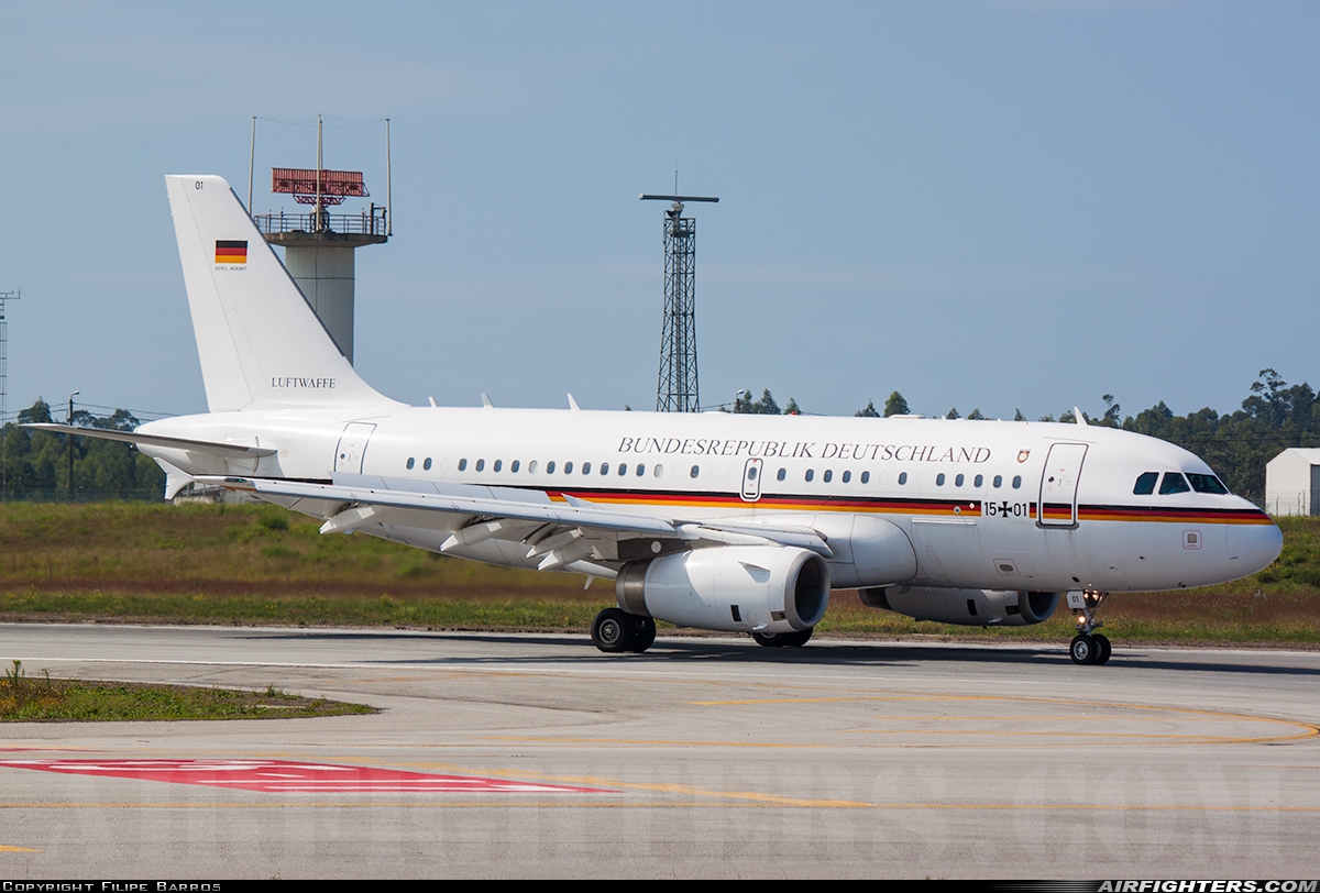 Germany - Air Force Airbus A319-133X 15+01 at Oporto (- Francisco sa Carneiro) (OPO / LPPR), Portugal