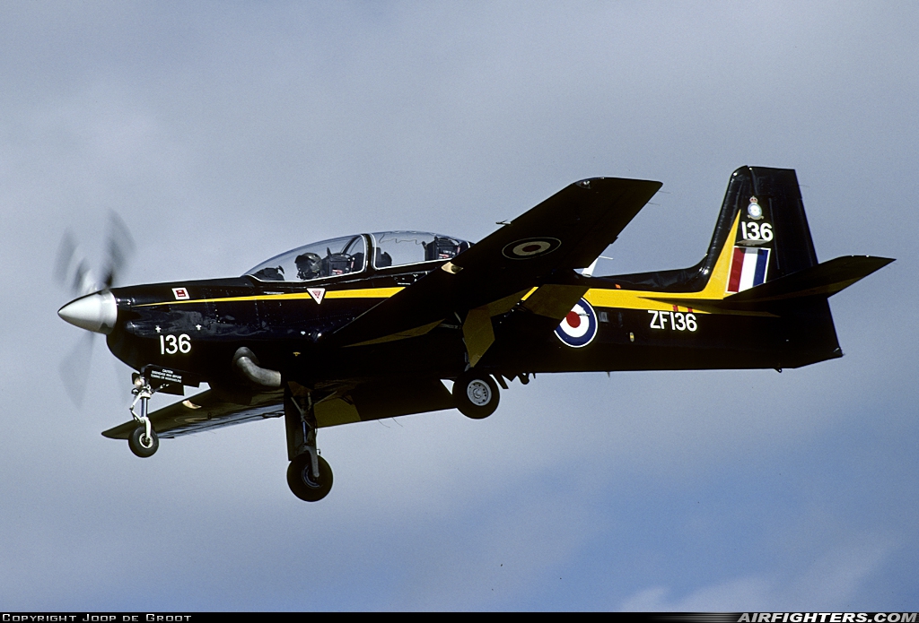 UK - Air Force Short Tucano T1 ZF136 at Linton on Ouse (EGXU), UK