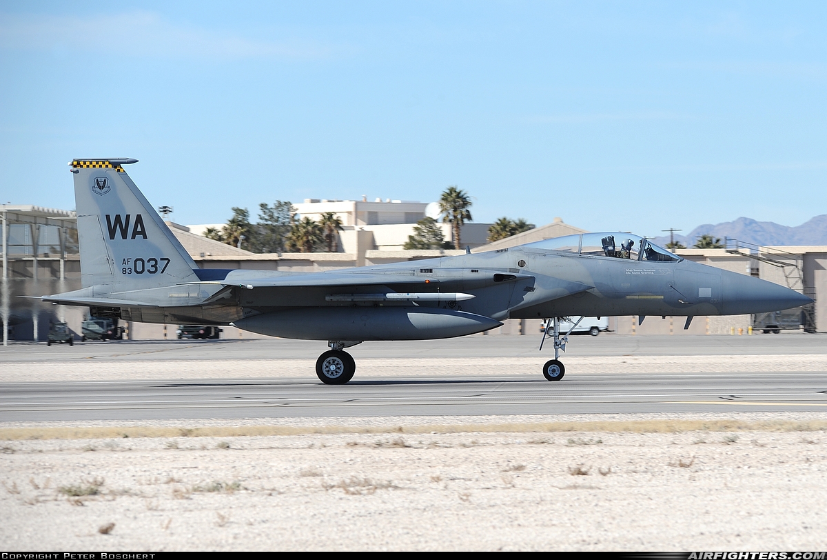 USA - Air Force McDonnell Douglas F-15C Eagle 83-0037 at Las Vegas - Nellis AFB (LSV / KLSV), USA