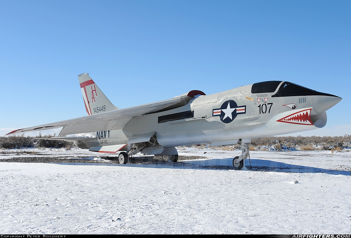 France - Air Force Vought DF-8L Crusader 145449 at Fallon - Fallon NAS (NFL / KNFL), USA